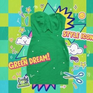 Reitmans Green Strapless Dress